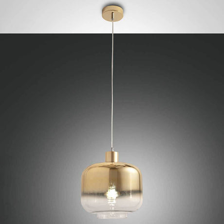 Cathy pendant light metal in gold with clear glass and modern design, ideal for stylish lighting.