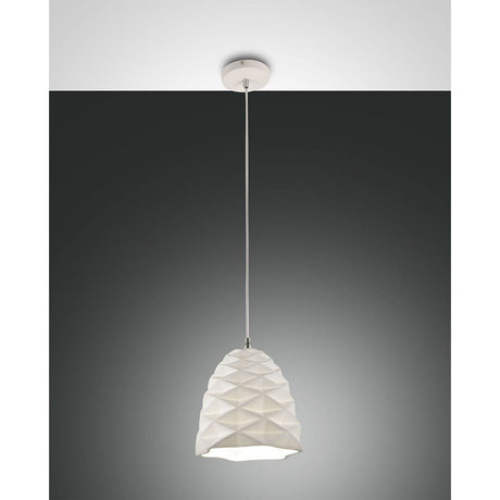 Duchessa Keramik-Pendelleuchte mit eleganter Licht-/Schattenwirkung in modernem Design.