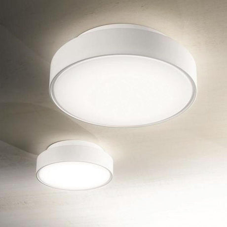 Hatton Deckenleuchte Weiß E27 Ø 25cm mit Sensor, moderne Deckenleuchte mit Bewegungsmelder und opalem Glas.