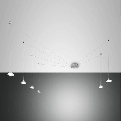 Isabella LED Pendelleuchte mit mehreren hängenden Lampenschirmen in modernem Design.