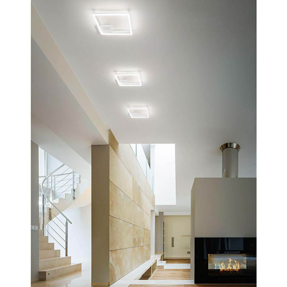 LED Deckenlampe Bard 3510lm Weiß in modernem Wohnraum mit stilvollem Design und hochwertiger Verarbeitung.