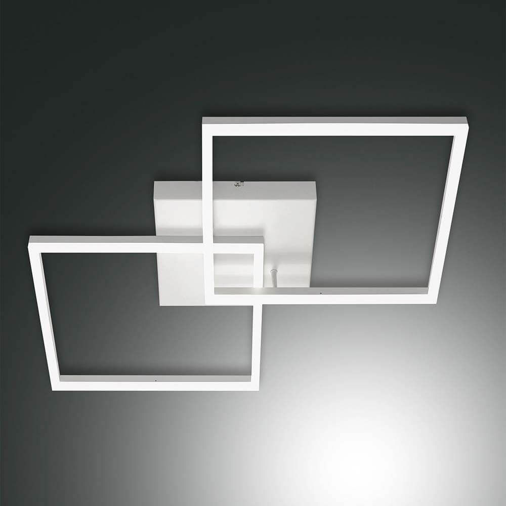 LED Deckenleuchte Bard 5400lm Weiß - modernes, geometrisches Design mit dimmbaren LED-Quadraten
