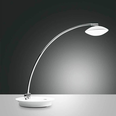 LED Tischleuchte Hale Ø 18cm elegante und moderne Tischlampe mit chromfreiem Design.