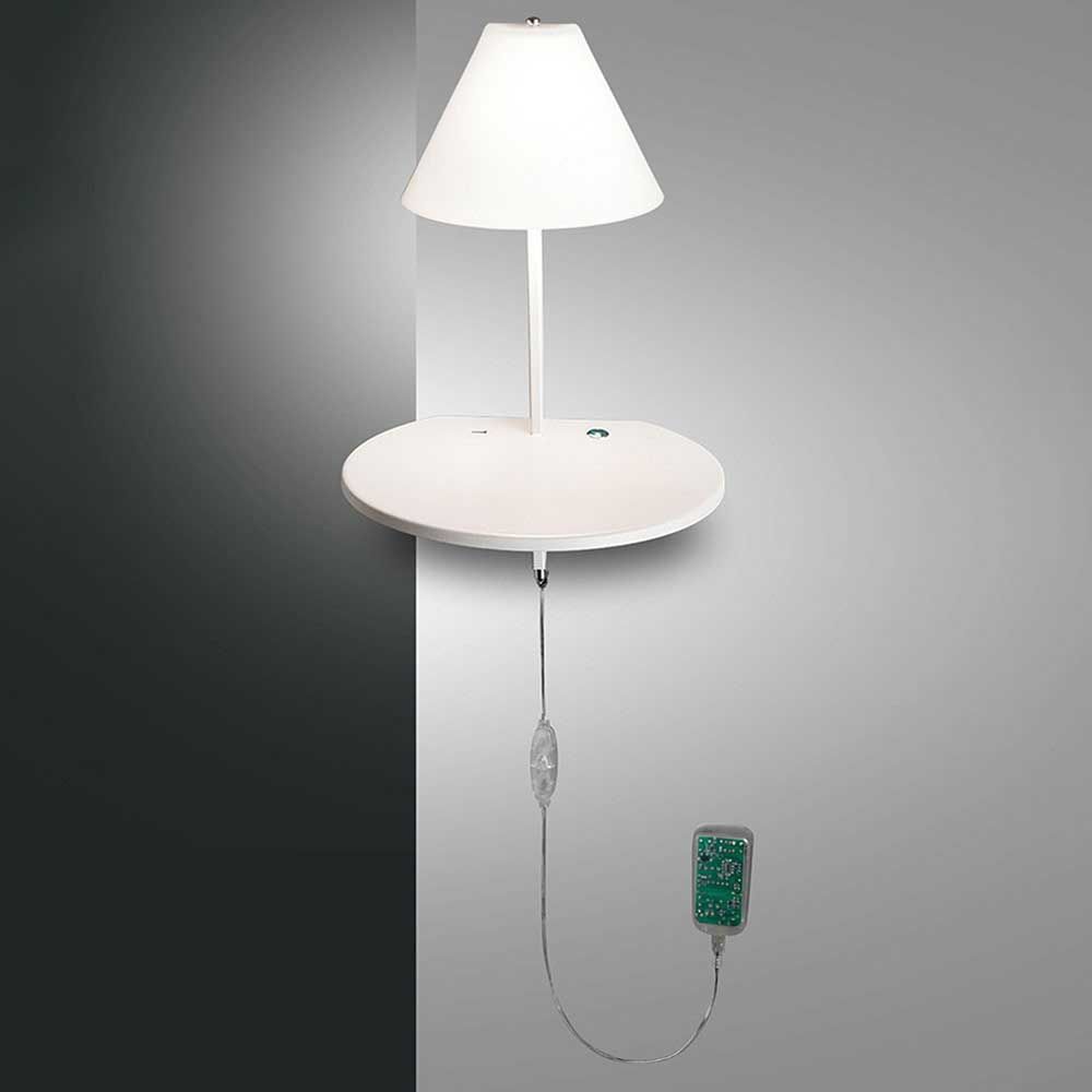 LED Wandlampe Goodnight Metall mit Lampenschirm und Fernbedienung, moderne Leuchte für stilvolle Räume.