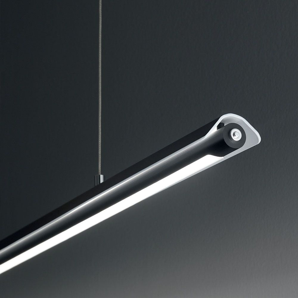 Mason LED Hängeleuchte mit Up- und Downlight, moderne Pendelleuchte in Schwarz.