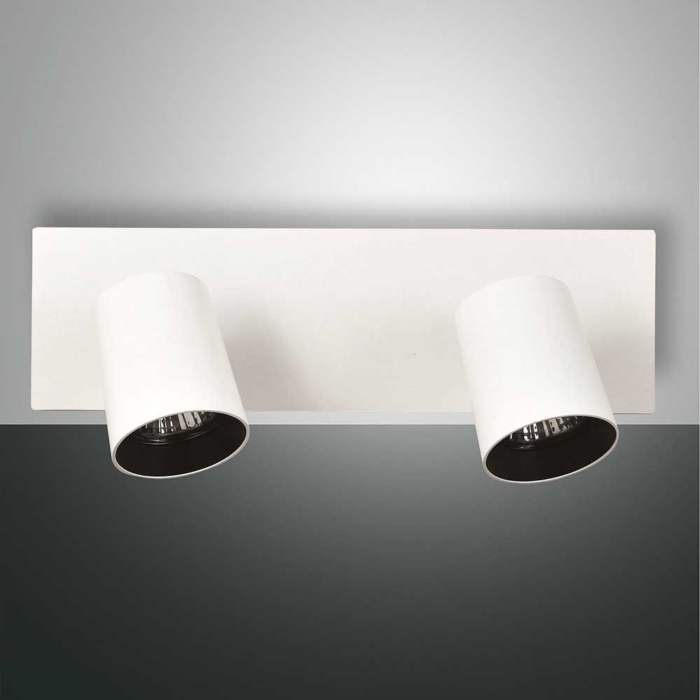 Modo Wandspot GU10 Metall mit zwei drehbaren Spotlights in modernem Design, ideal für Wohnräume.