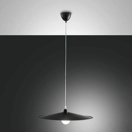 Pendellampe Kasa aus Metall, elegante Metalllampe mit schwarzem Schirm und Kabel für stilvolle Beleuchtung.