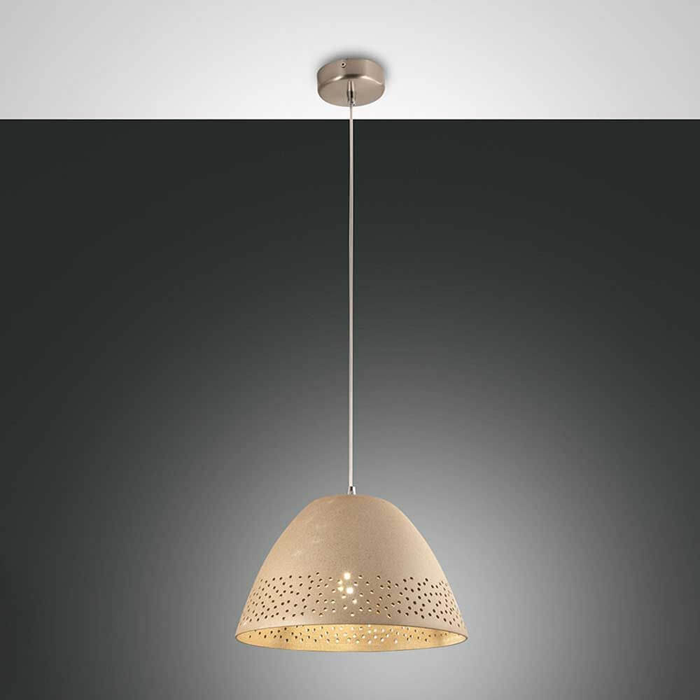Pendelleuchte Casale Ø 30cm in modernem Design mit perforierter Oberfläche und sanfter Beleuchtung.