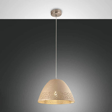 Pendelleuchte Casale Ø 30cm in modernem Design mit perforierter Oberfläche und sanfter Beleuchtung.