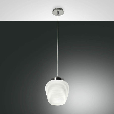 Pendelleuchte Cora Weiß, moderne Glas-Hängeleuchte mit angenehmem Licht und stilvollem Design.