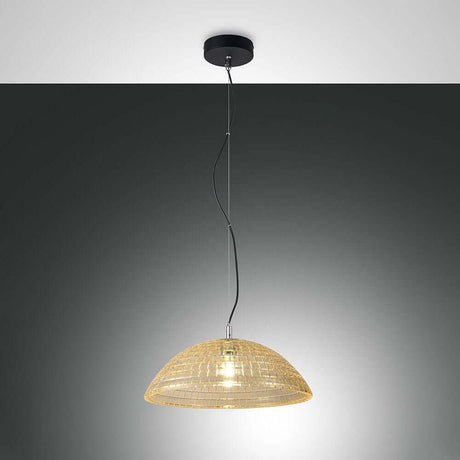 Pendelleuchte Diamond Klassisch in elegantem Design mit geflochtener Schirmstruktur und modernem Aufhängesystem.