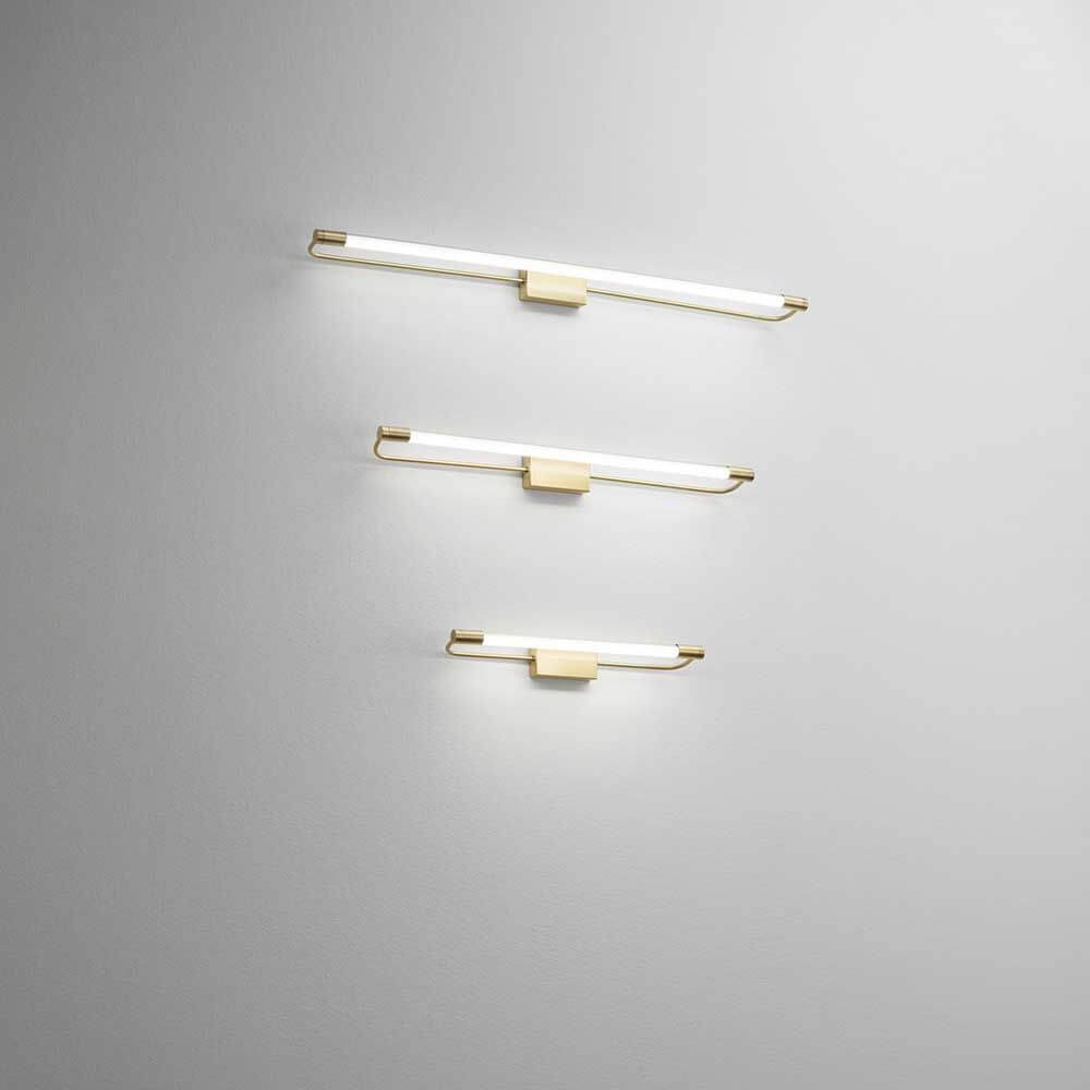 Moderne Rapallo LED Wandleuchte in drei Varianten an der Wand.