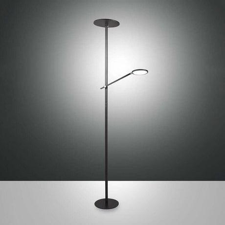 Regina LED Stehlampe 2-flammig mit modernem Design und flexiblem Lichtarm.