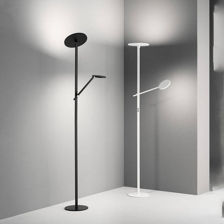 Regina LED Stehlampe 2-flammig in modernem Design, verfügbar in schwarz und weiß, ideal für jeden Wohnraum.