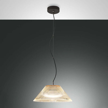 Salento Pendelleuchte Ø 40cm in modernem Design mit schimmerndem Lampenschirm.