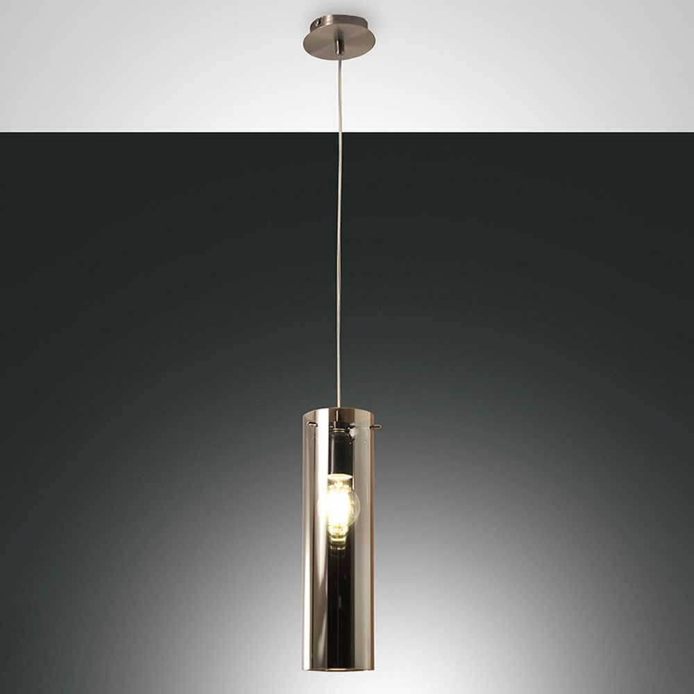 Sintesi Pendelleuchte Ø 10cm in modernem Design mit hängender Glühbirne.