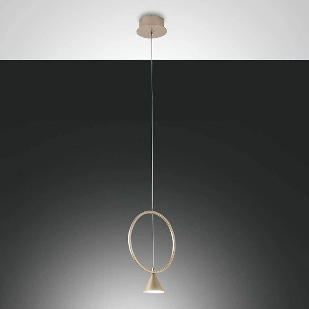 Sirio LED Pendelleuchte Rund mit modernem Design und eleganter Formgebung in einem stilvollen Raum.