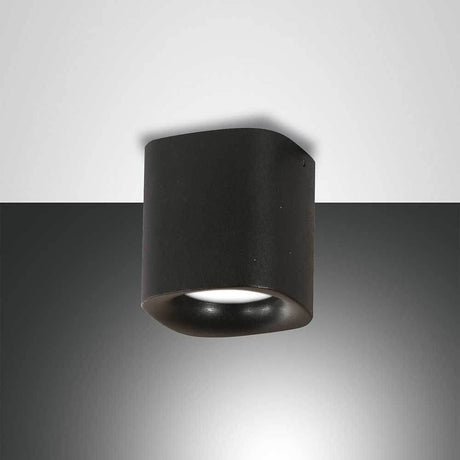 Spot Smooth en aluminium, applique murale moderne au design en aluminium noir, idéale pour un éclairage élégant.