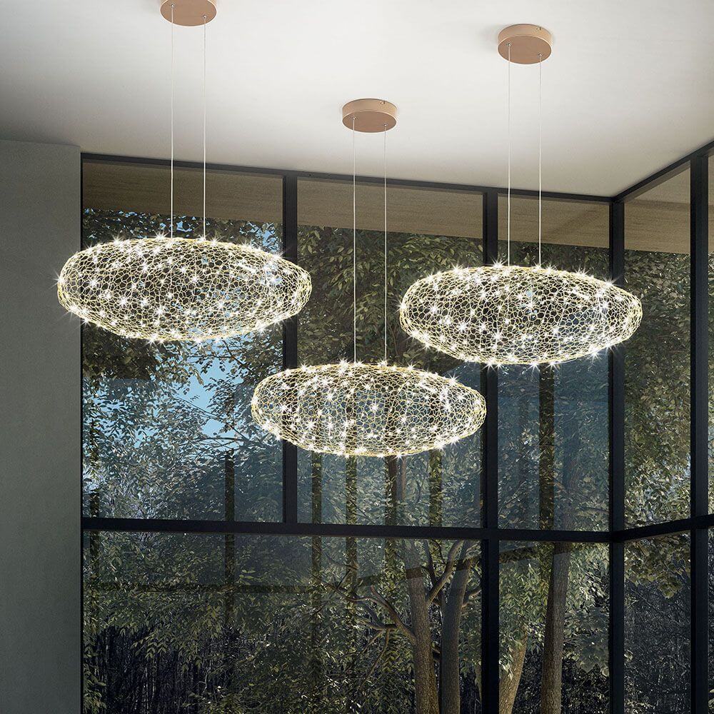 Sumter LED Hängelampe Metall, dekorative Pendelleuchte im Draht-Look, modernes Wohnambiente, Austauschbare LED Platine