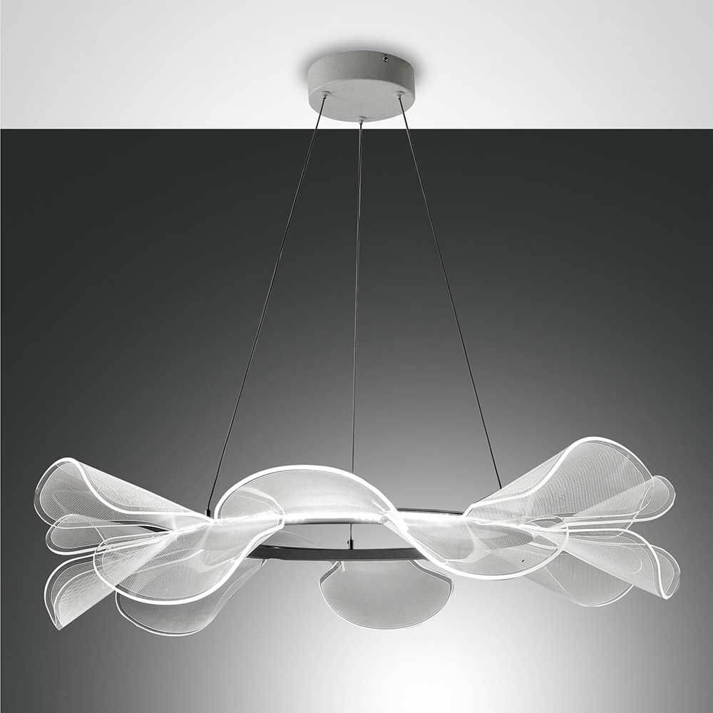 Sylvie LED Pendellampe Ø 76cm mit elegantem, wellenförmigem Design und moderner LED-Beleuchtung.