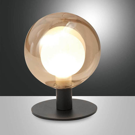Teramo Tischbeleuchtung Ø 12cm in stilvollem Design mit runder Glaskugel.
