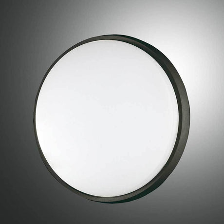 Plafonnier moderne LED Olly au design rond et élégant en noir.