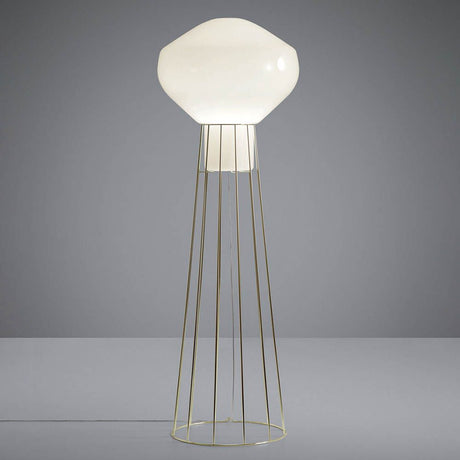 Fabbian Aérostat floor lamp Ø 43cm with an elegant design and textured base, perfect for home or office.