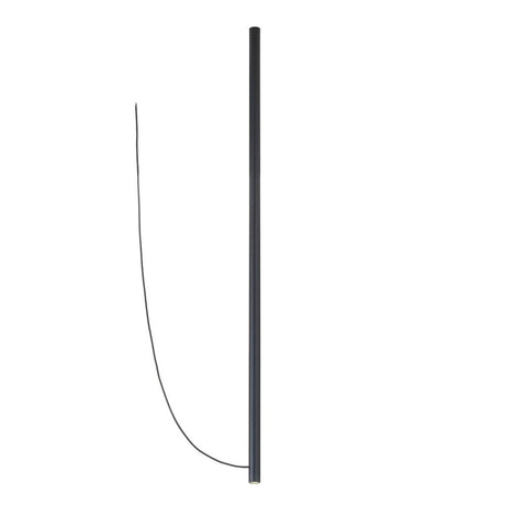 Fabbian Ari LED pendant light 120 cm without canopy in black finish with PVC cable.