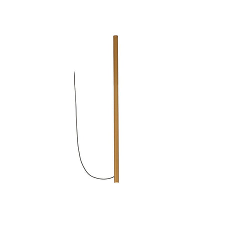 Fabbian Ari LED pendant light 90 cm without canopy in bronze-colored aluminum with black cable.