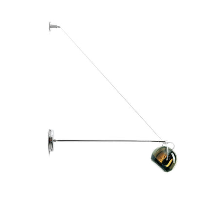 Fabbian Beluga wall light 45 cm with crystal diffusers in various colors, ideal for bathrooms or bedrooms.