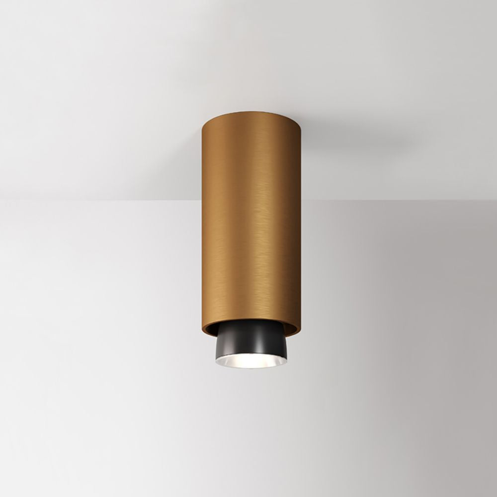 Fabbian Claque LED-Deckenleuchte Medium 23,5cm in goldener Ausführung, ideal für moderne Räume.
