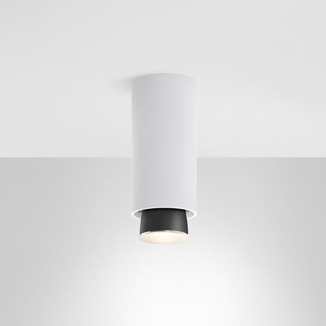 Fabbian Claque LED ceiling light Medium 23.5 cm installed on the ceiling, modern design.