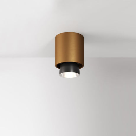 Fabbian Claque LED ceiling light Small 13.5 cm, modern ceiling light in copper and black.