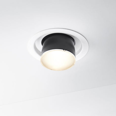 Fabbian Claque LED-Einbauleuchte Ø 13cm in schwarz mit hochwertiger LED-Beleuchtung.