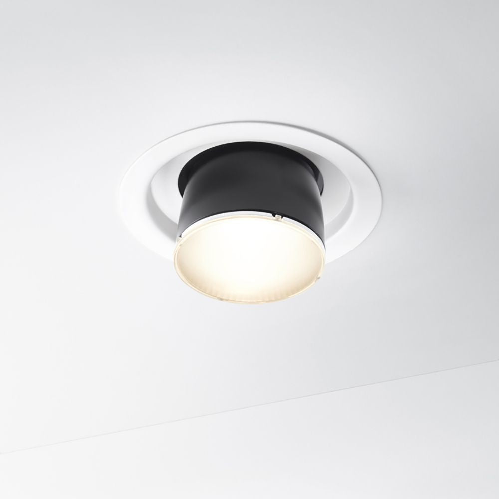Fabbian Claque LED-Einbauleuchte Ø 13cm in schwarz mit hochwertiger LED-Beleuchtung.