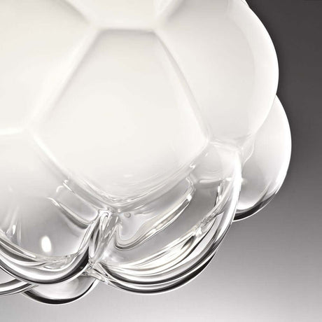 Fabbian Cloudy ceiling light Ø 40cm made of mouth-blown glass with an original shape.