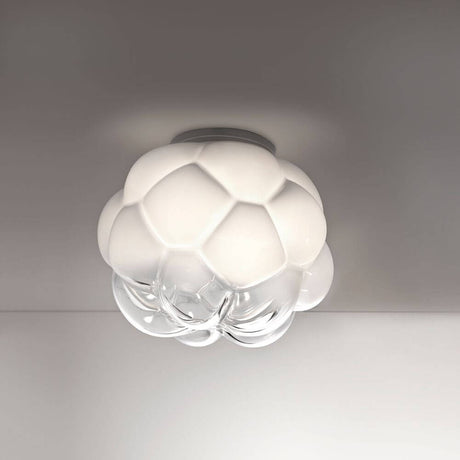 Fabbian Cloudy ceiling light Ø 40cm made of mouth-blown glass for stylish room lighting