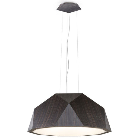 Fabbian Crio pendant light 115cm in dark wood for a modern and refined living ambience