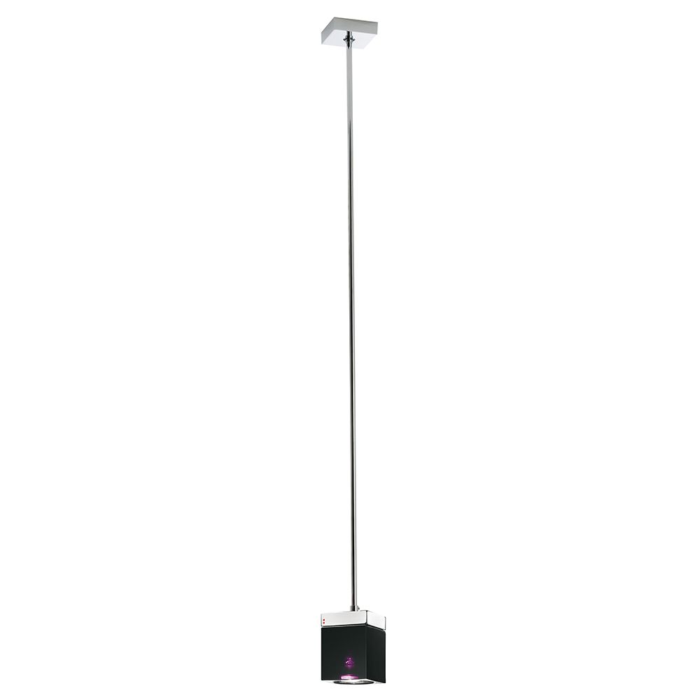 Fabbian Cubetto Pendelleuchte mit modernem Design und schwarzem Diffusor, ideal für moderne und klassische Räume.