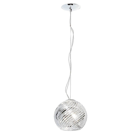 Fabbian Diamond&Swirl pendant light Swirl Ø 18cm with elegant crystal effects and stylish design