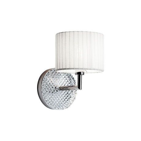 Fabbian Diamond&Swirl væglampe med elegant sort og hvid lampeskærm til stilfulde opholdsrum.