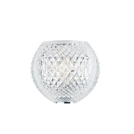 Fabbian Diamond&Swirl wall light Diamond Ø 22cm in half-crystal sphere design with decorative motifs.