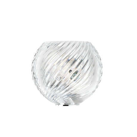 Fabbian Diamond&Swirl Wandleuchte Swirl Ø 22cm Halbkristallkugel mit eleganten Motiven und Halogenlicht.