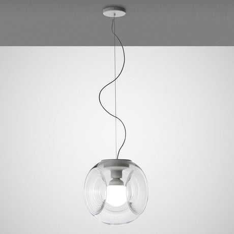 Fabbian Eyes pendant light Ø 35 cm with mouth-blown glass and an elegant, refined design