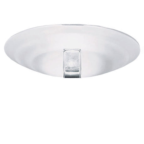Fabbian Faretti recessed light Jnat GU10 in a rounded shape with a clear crystal diffuser.