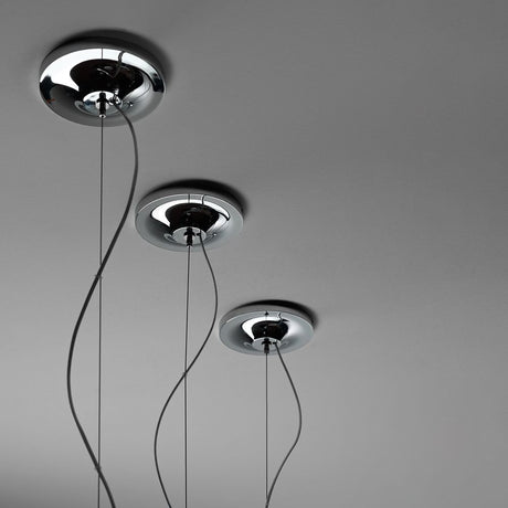 Fabbian Flow Hängelampe Ø 12cm Deckenhalterung in Chrom für Pendelleuchten