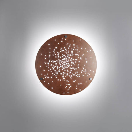 Fabbian Lens LED-Wandleuchte Ø 60cm in runder, metallischer Ausführung mit beeindruckendem Lichtdesign.