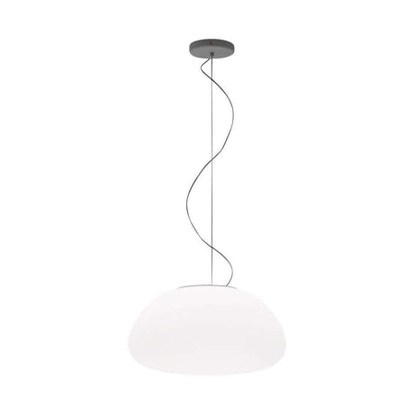 Fabbian Lumi pendellampe Poga med hvitt munnblåst glass i moderne design.