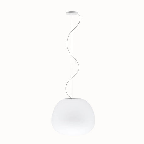 Fabbian Lumi Pendellampe Mochi Large in modernem Design mit diffusen, weißen Glas.