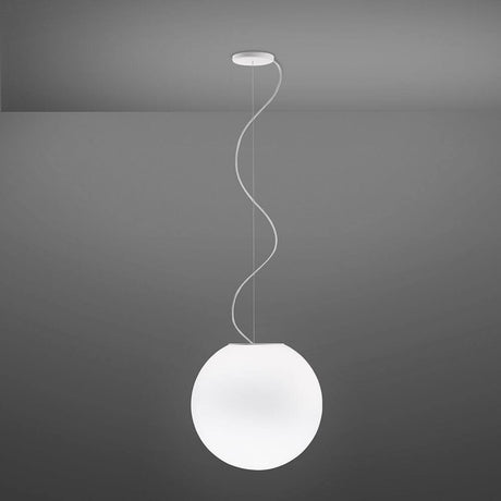 Fabbian Lumi Pendelleuchte Sfera Ø 40cm - elegante Pendelleuchte aus weißem Glas mit modernem Design